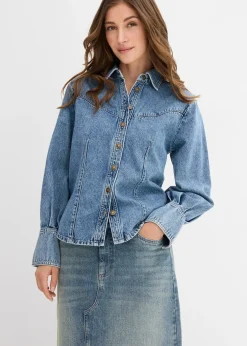 bonprix Chemise en jean 100% coton|Femme Chemisiers