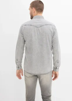 Homme bonprix Chemises|Chemise en jean 100% coton