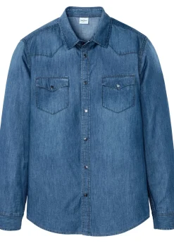 bonprix Chemise en jean 100% coton, slim|Homme Chemises