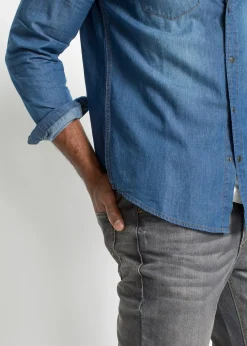 bonprix Chemise en jean 100% coton, slim|Homme Chemises