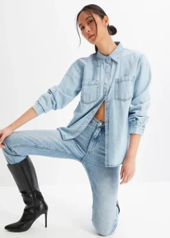 Femme bonprix Chemisiers|Chemise en jean oversize