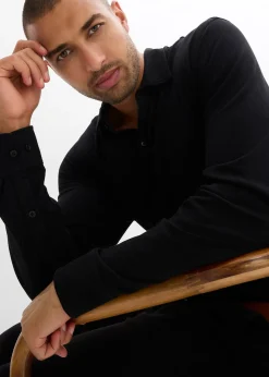 bonprix Chemise en piqué de coton ultra-extensible, slim|Homme Chemises