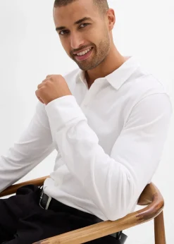 Homme bonprix Chemises|Chemise en piqué de coton ultra-extensible, slim