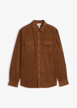 bonprix Chemise en velours côtelé de coton extensible|Homme Chemises