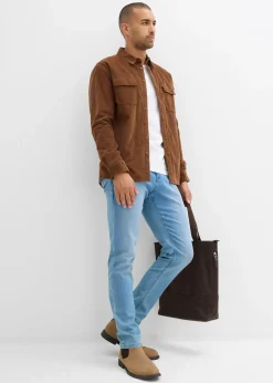 Homme bonprix Vêtements Thermiques|Chemises|Chemise en velours côtelé extensible avec doublure polaire