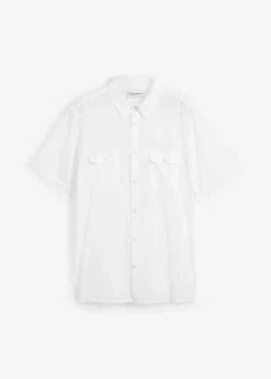 Homme bonprix Chemises|Chemise manches courtes 100% coton