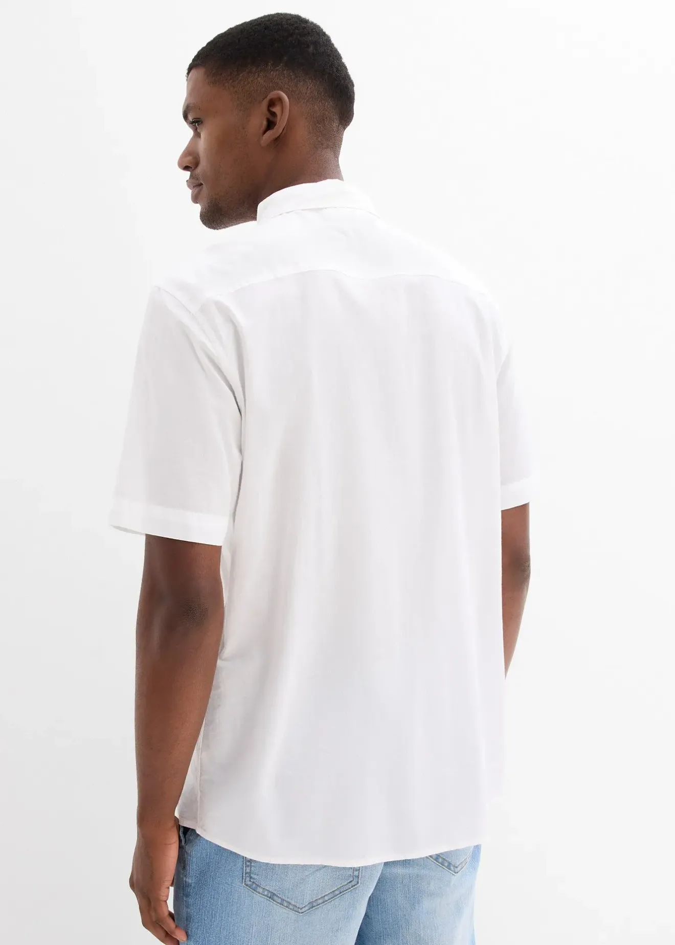 Homme bonprix Chemises|Chemise manches courtes 100% coton