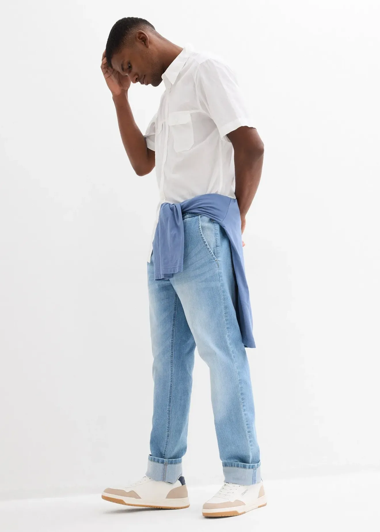 Homme bonprix Chemises|Chemise manches courtes 100% coton