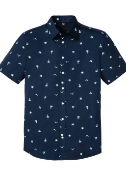 Homme bonprix Chemises|Chemise manches courtes 100% coton