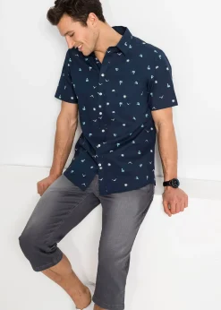 Homme bonprix Chemises|Chemise manches courtes 100% coton