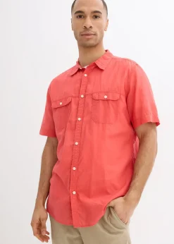 Homme bonprix Chemises|Chemise manches courtes 100% coton