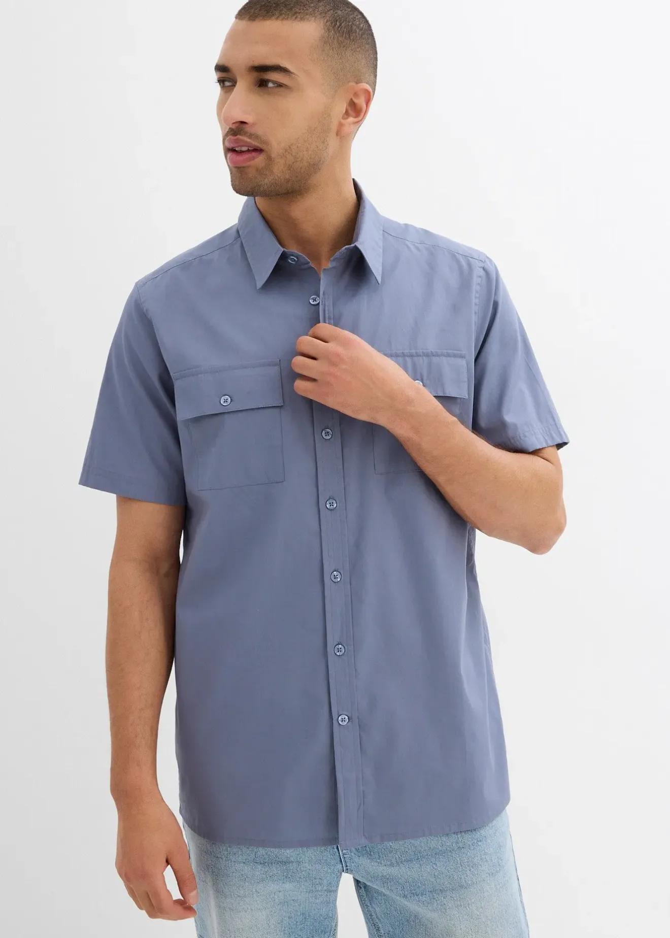 bonprix Chemise manches courtes 100 % coton|Homme Chemises