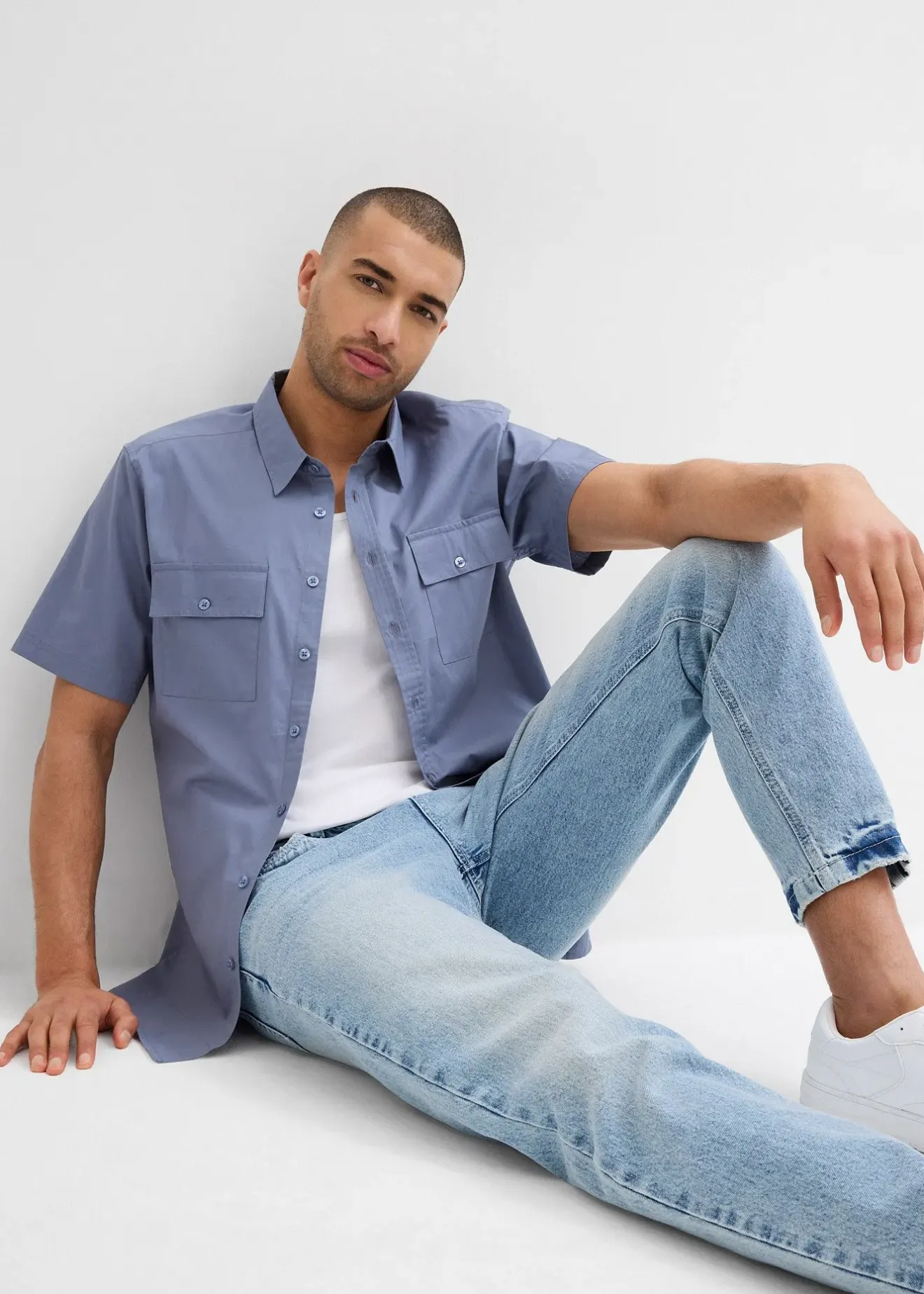 bonprix Chemise manches courtes 100 % coton|Homme Chemises
