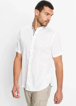 Homme bonprix Chemises|Chemise manches courtes 100% lin