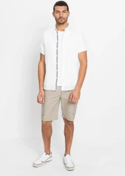 Homme bonprix Chemises|Chemise manches courtes 100% lin