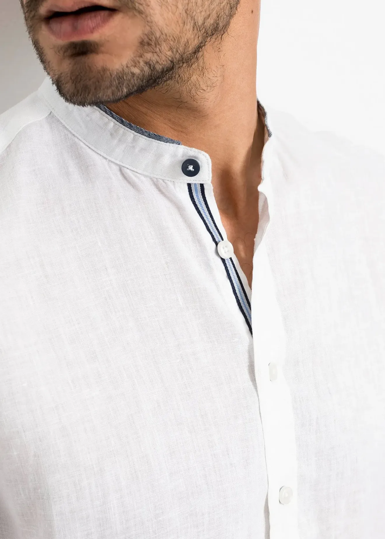 Homme bonprix Chemises|Chemise manches courtes 100% lin