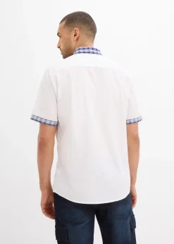 Homme bonprix Chemises|Chemise manches courtes 100% coton