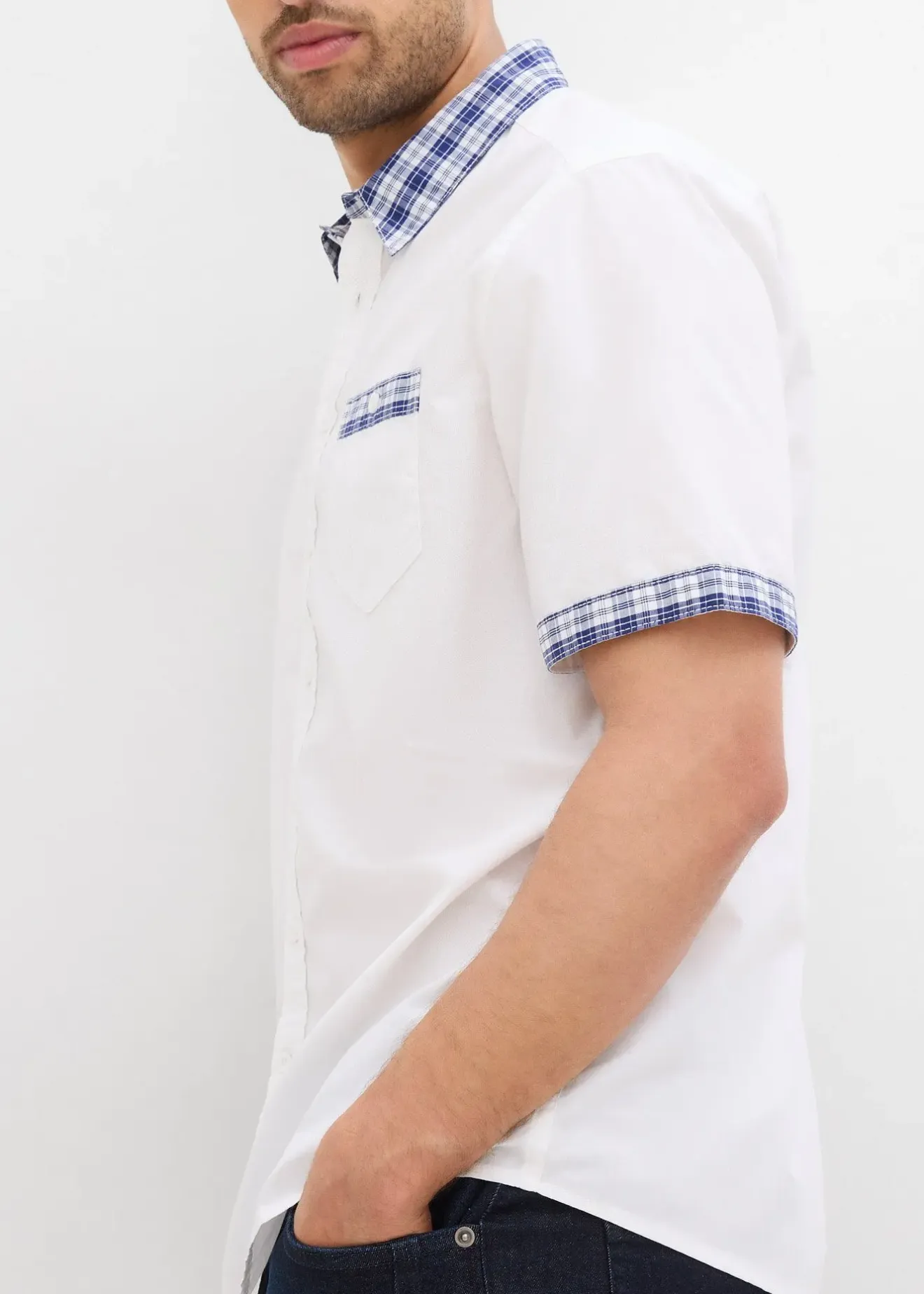 Homme bonprix Chemises|Chemise manches courtes 100% coton