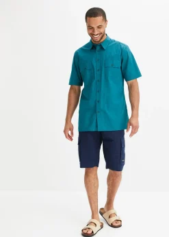 Homme bonprix Chemises|Chemise manches courtes 100 % coton