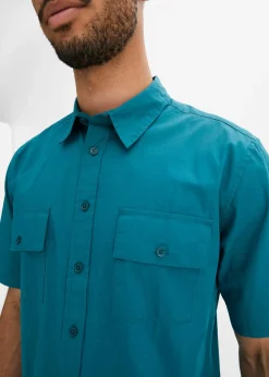 Homme bonprix Chemises|Chemise manches courtes 100 % coton