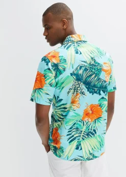 Homme bonprix Chemises|Chemise manches courtes 100% coton