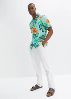 Homme bonprix Chemises|Chemise manches courtes 100% coton