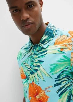 Homme bonprix Chemises|Chemise manches courtes 100% coton