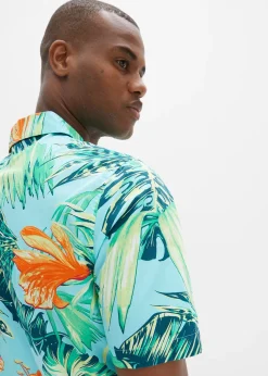 Homme bonprix Chemises|Chemise manches courtes 100% coton