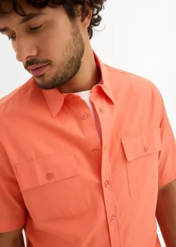 Homme bonprix Chemises|Chemise manches courtes 100 % coton