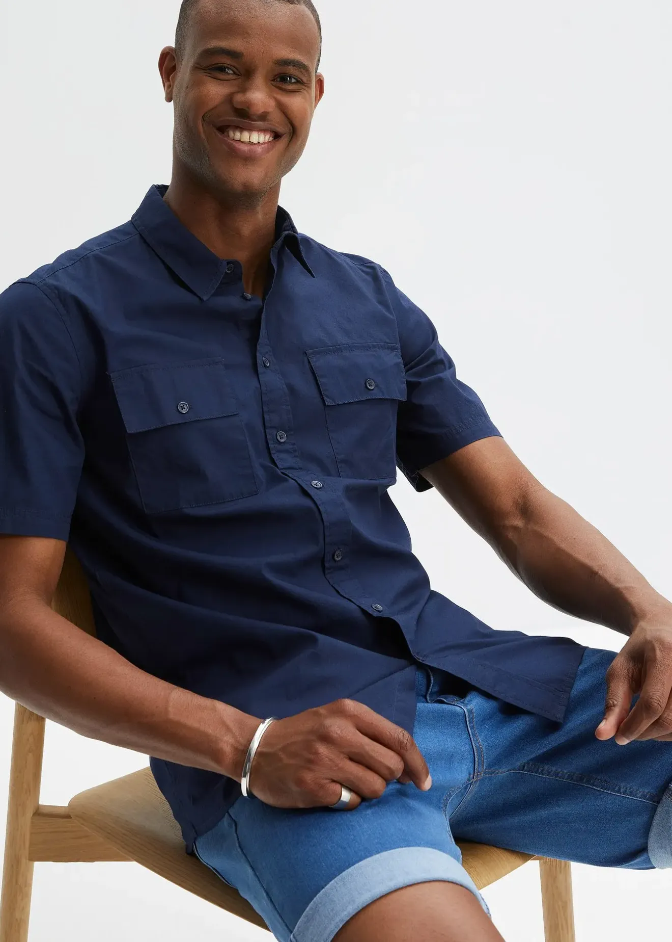 bonprix Chemise manches courtes 100 % coton|Homme Chemises