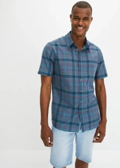 Homme bonprix Chemises|Chemise manches courtes 100% coton