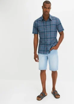 Homme bonprix Chemises|Chemise manches courtes 100% coton