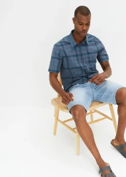 Homme bonprix Chemises|Chemise manches courtes 100% coton