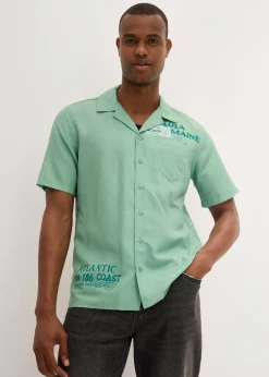 Homme bonprix Chemises|Chemise manches courtes 100% coton