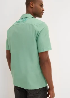 Homme bonprix Chemises|Chemise manches courtes 100% coton