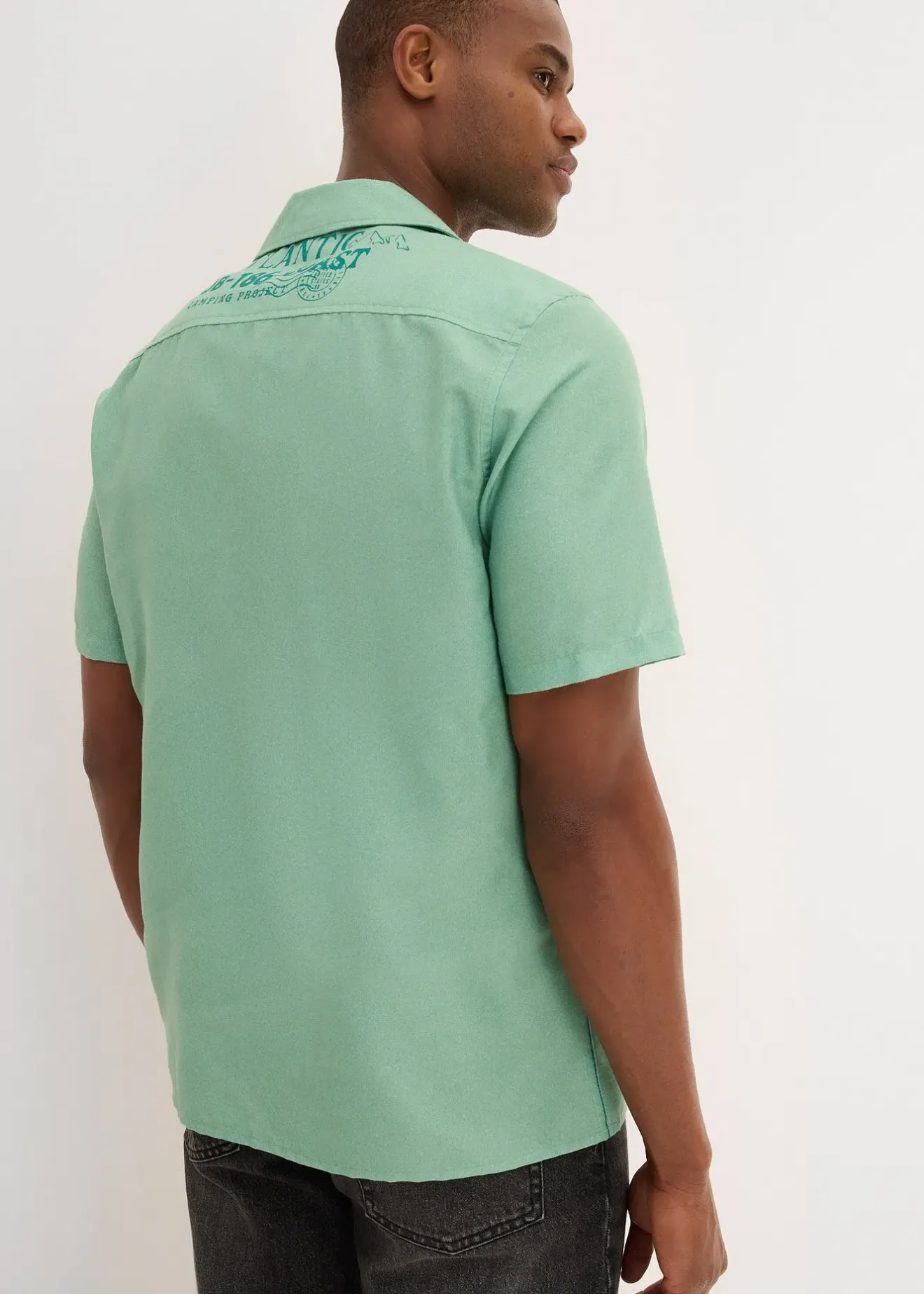 Homme bonprix Chemises|Chemise manches courtes 100% coton