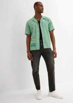 Homme bonprix Chemises|Chemise manches courtes 100% coton