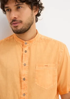 bonprix Chemise manches courtes aspect délavé|Homme Chemises
