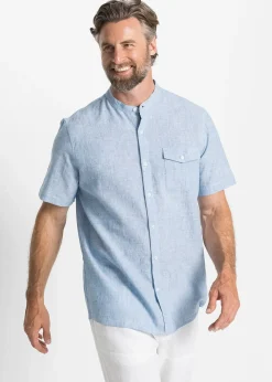 Homme bonprix Chemises|Chemise manches courtes aérienne en lin mélangé