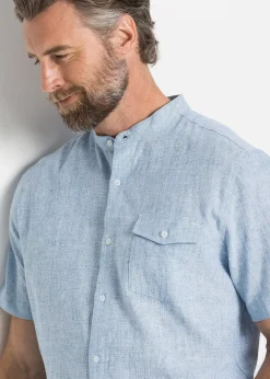 Homme bonprix Chemises|Chemise manches courtes aérienne en lin mélangé