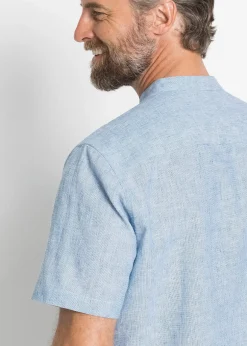 Homme bonprix Chemises|Chemise manches courtes aérienne en lin mélangé