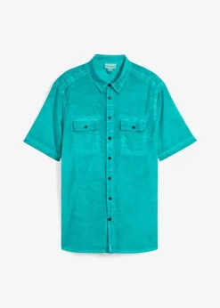 bonprix Chemise manches courtes aspect délavé|Homme Chemises