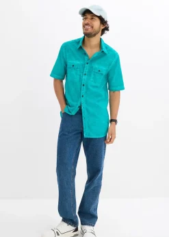 bonprix Chemise manches courtes aspect délavé|Homme Chemises