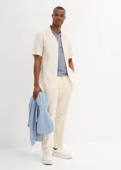 bonprix Chemise manches courtes en lin|Homme Chemises