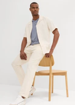 bonprix Chemise manches courtes en lin|Homme Chemises