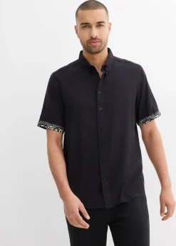 Homme bonprix Chemises|Chemise manches courtes en viscose, slim
