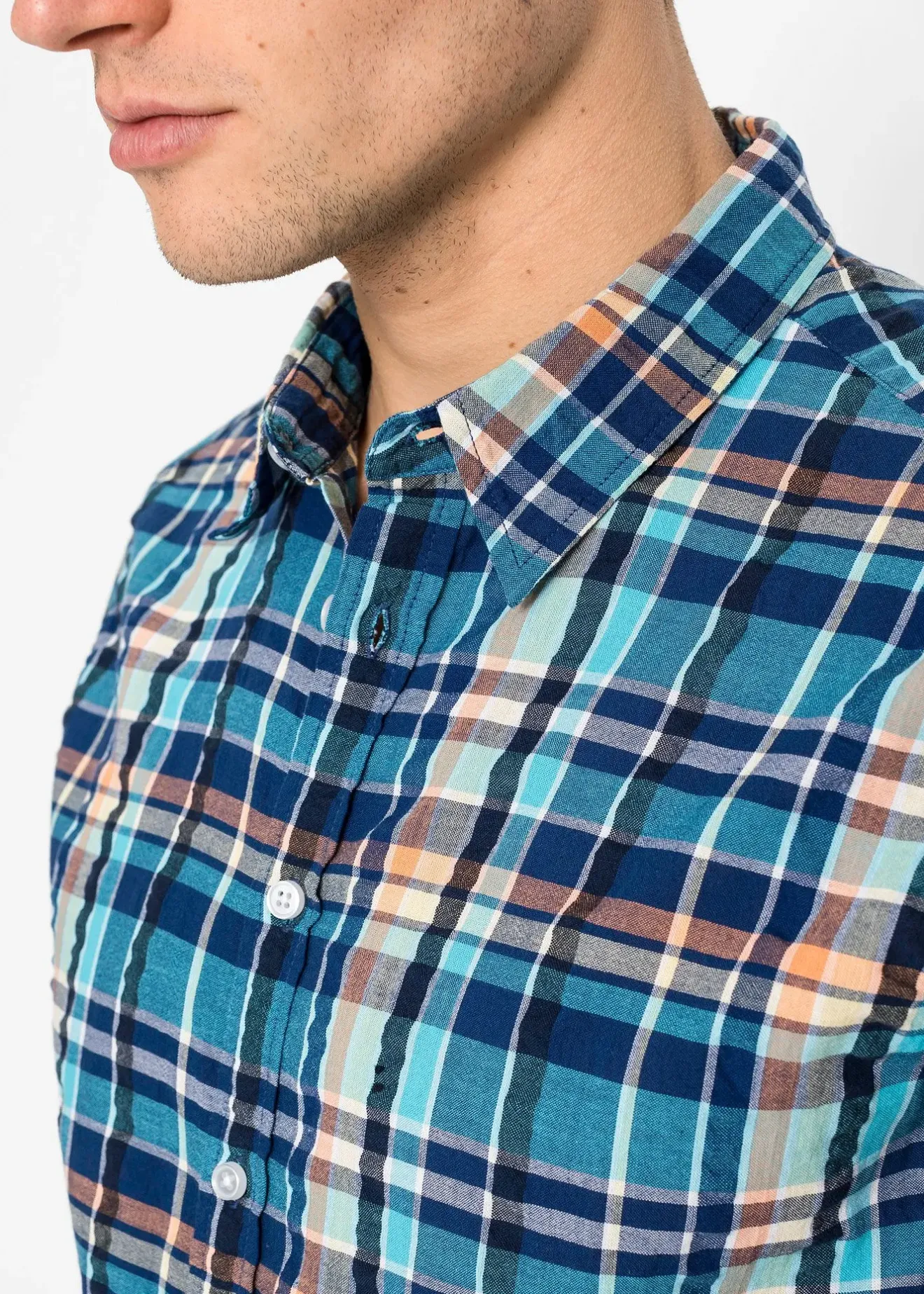 bonprix Chemise manches courtes en seersucker 100% coton|Homme Chemises