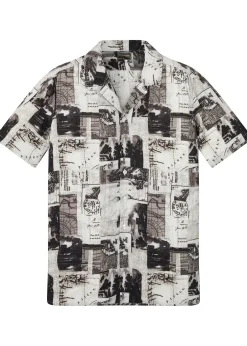 Homme bonprix Chemises|Chemise manches courtes en viscose