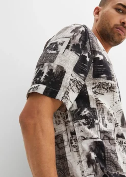 Homme bonprix Chemises|Chemise manches courtes en viscose