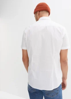 Homme bonprix Chemises|Chemise manches courtes extensible, slim